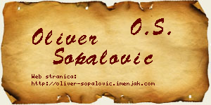 Oliver Šopalović vizit kartica